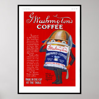 Poster Vintage Werbung 1919 Kaffee