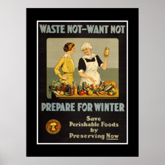 Poster Vintage Werbung "Abfälle nicht gewollt"