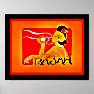 Poster Vintage Werbung Rajah Coffee