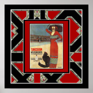 Poster Vintage Werbung Tungsram Light Bulbs