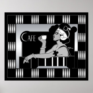 Poster Vintages Café Al Porto