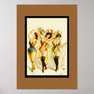 Poster Vintages Theater Tanzmädchen