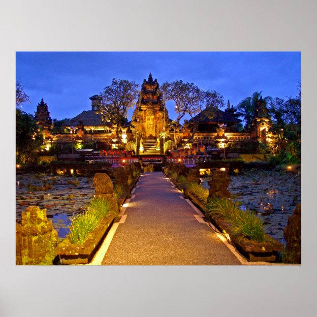 Poster voll (24"x18") Cafe Lotus Temple Ubud Bali (Vorne)