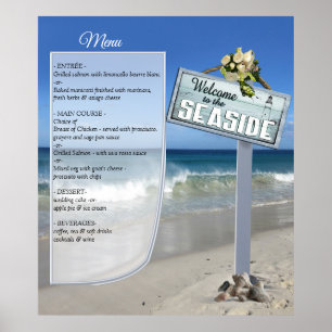 Poster vom Beach Wedding Menu
