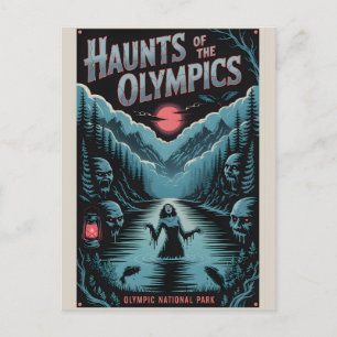 Poster vom heimgesuchten Olympic National Park Postkarte