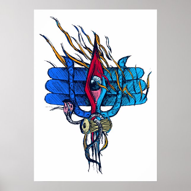 Poster von Lord Shiva drittes Auge (Vorne)