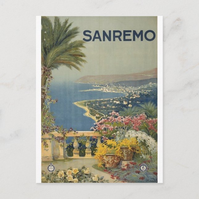 Poster von Sanremo 1920 Postkarte (Vorderseite)