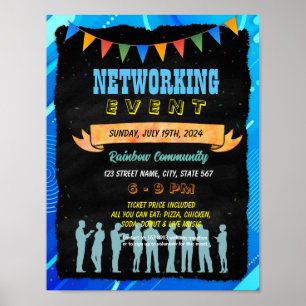 Poster-Vorlage für das Networking-Ereignis-Flyer Poster