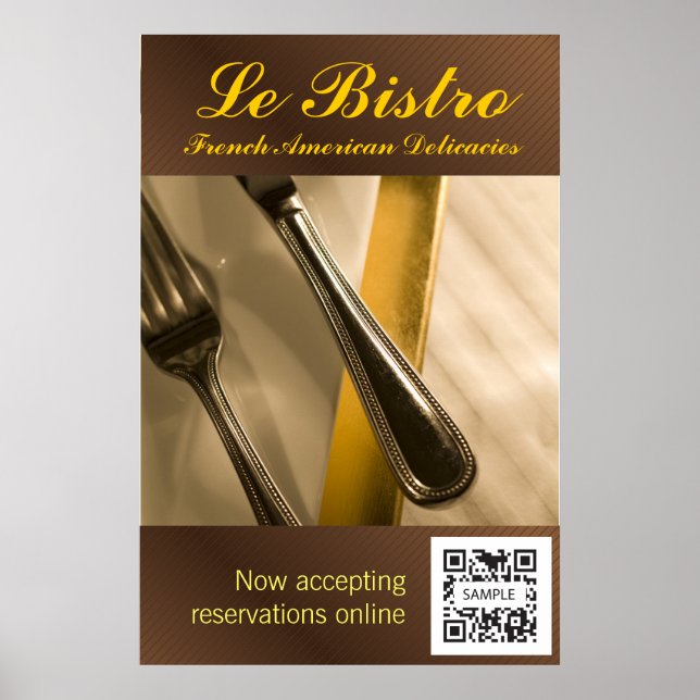 Poster Vorlage Le Bistro (Vorne)