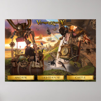 Poster Voyage to Fantasy - Hot Air Ballon