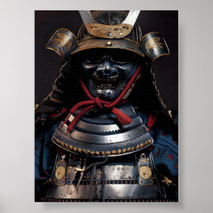 Poster Wand Kunstkarte Drucken Samurai Ninja