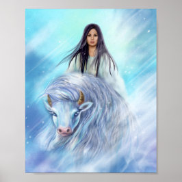 Poster White Buffalo Calf Frau
