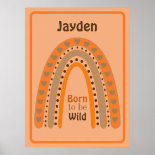 Poster 'Wild geboren' mit Namen