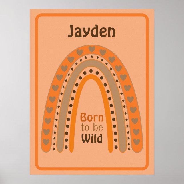 Poster 'Wild geboren' mit Namen (Vorne)