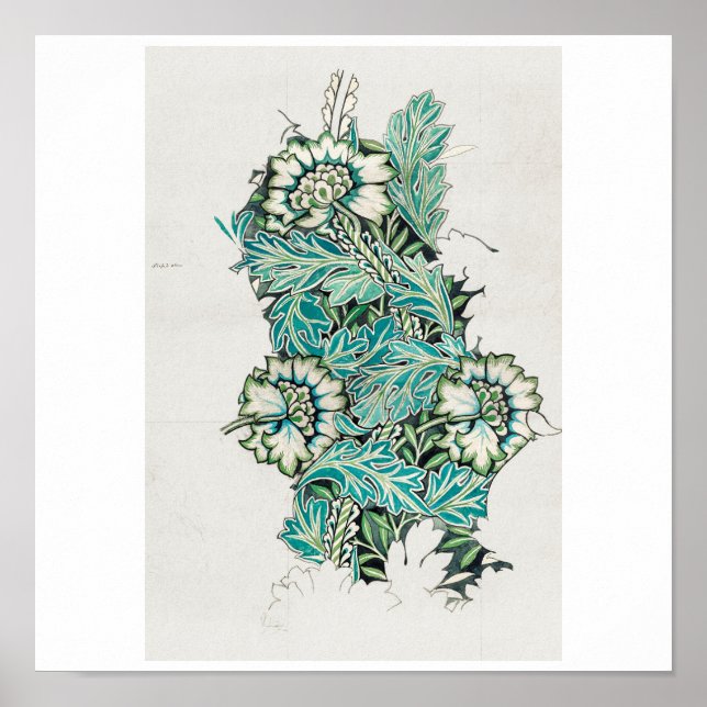 POSTER: WILLIAM MORRIS : ANEMONE WATERCOLOR POSTER (Vorne)