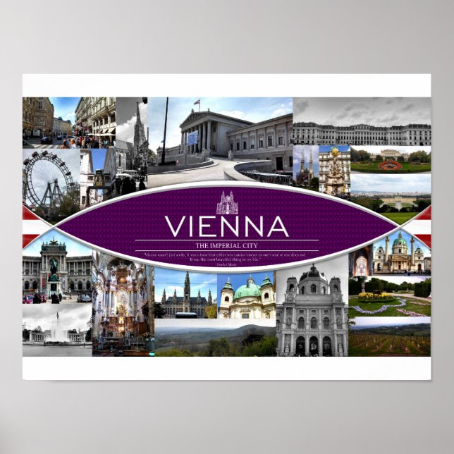 Poster with Scenes from Vienna (Vorne)