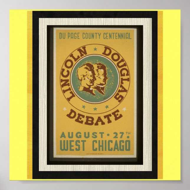 Poster-WPA Chicago-Lincoln Douglas Debatten Poster (Vorne)