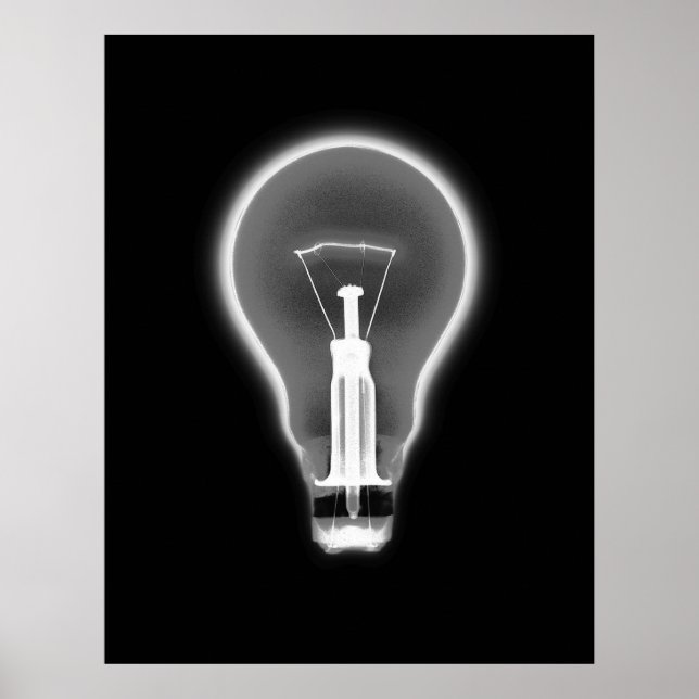 Poster - X-RAY LIGHT BULB BLACK B&W (Vorne)
