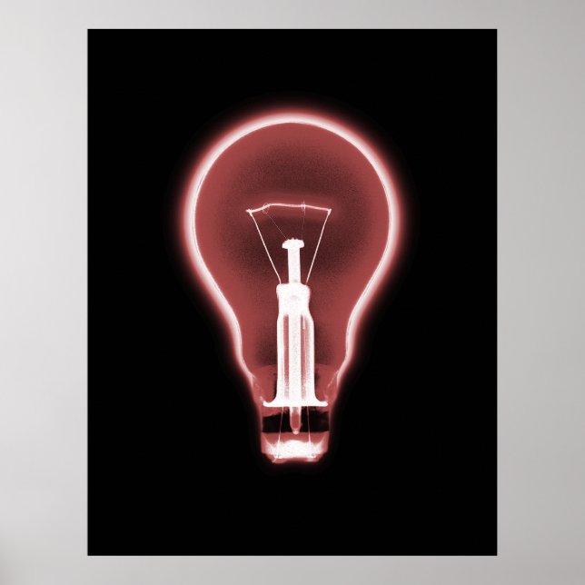 Poster - X-RAY LIGHT BULB BLACK RED (Vorne)