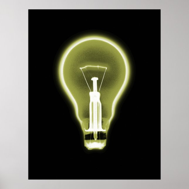 Poster - X-RAY LIGHT BULB BLACK YELLOW (Vorne)