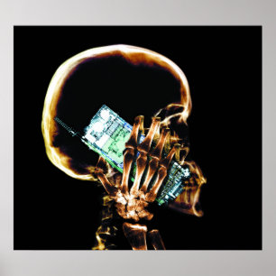 POSTER - X-RAY SKELETON AUF TELEFON BLK ORIGINAL