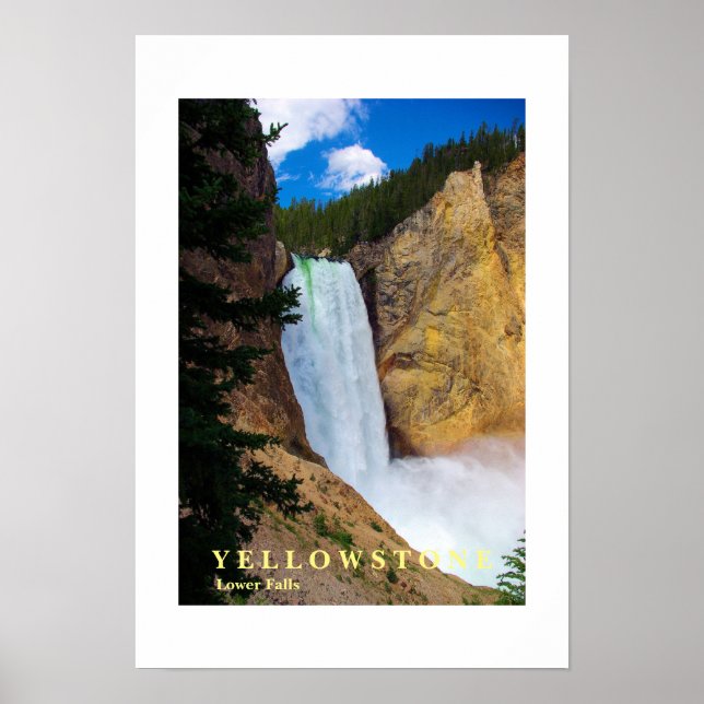 Poster Yellowstone Wasserfall (Vorne)