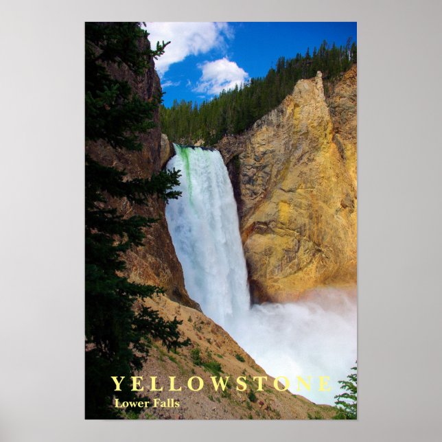 Poster Yellowstone Wasserfall (Vorne)