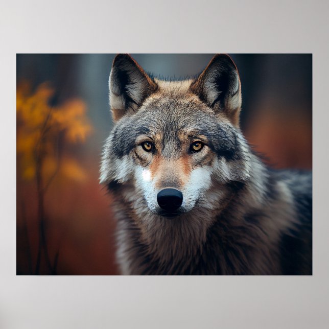 Poster Yellowstone Wolf (Vorne)