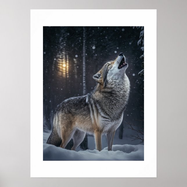 Poster Yellowstone Wolf (Vorne)