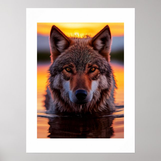 Poster Yellowstone Wolf (Vorne)