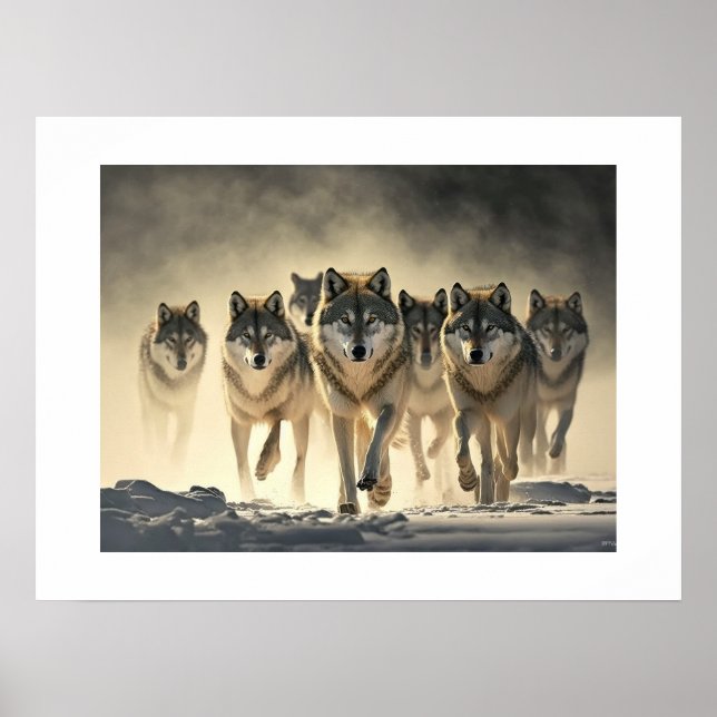 Poster Yellowstone Wolves (Vorne)