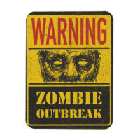 Poster Zombie-Ausbruch. Signaturboard mit Zombie