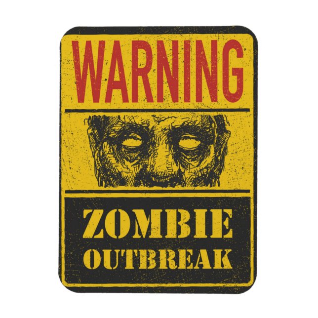 Poster Zombie-Ausbruch. Signaturboard mit Zombie Magnet (Vertikal)