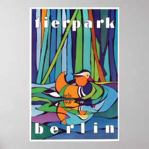 Poster Zoo Berlin mit Ente
