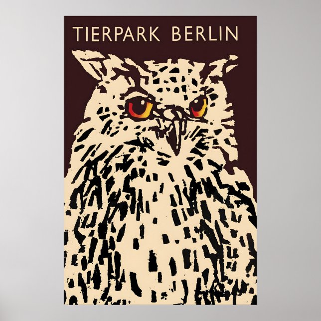 Poster Zoo Berlin (owl) Tiergarten (Vorne)