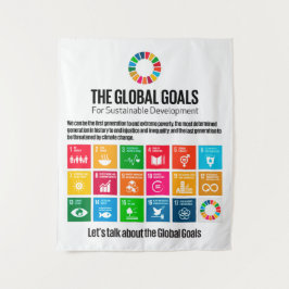 Poster zu den globalen Zielen Wandteppich