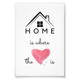 Poster 'Zu Hause ist dort, wo das Herz ist' – Gemü