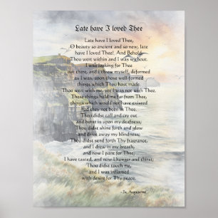 Poster zu spät habe ich dich geliebt - Saint Augus