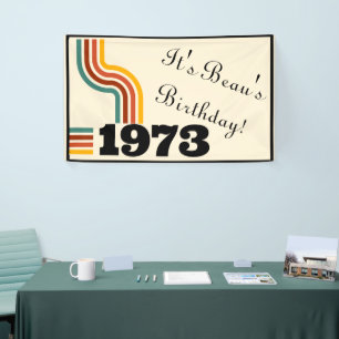 Poster zum 1973er Retro-Geburtstag oder zur Wieder Banner