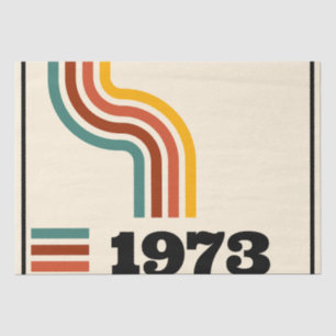 Poster zum 1973er Retro-Geburtstag oder zur Wieder Seidenpapier