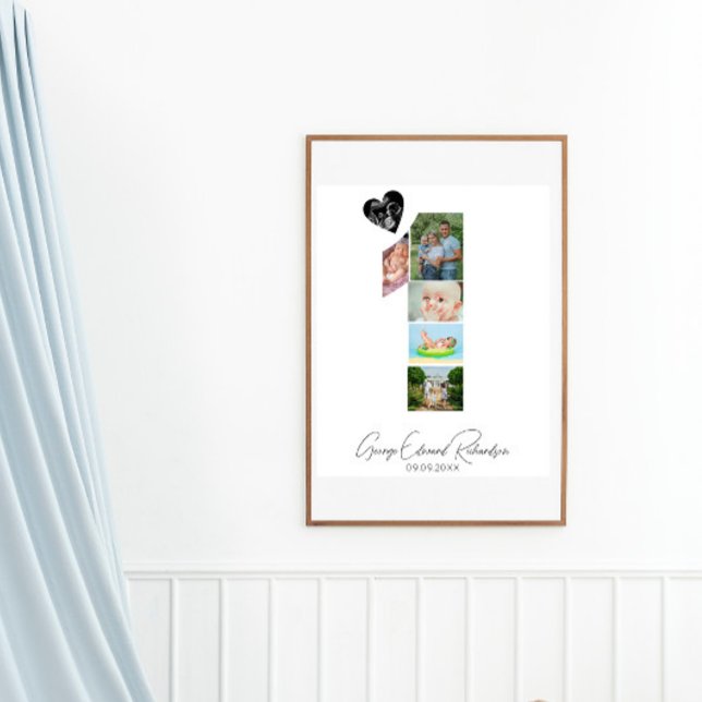 Poster zum 1. Geburtstag - Fotocollage - Andenken (Von Creator hochgeladen)