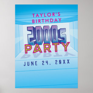 Poster zum 2000er-Party-Thema