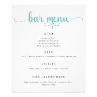 Poster zum blauen und weißen Hochzeitstil-Bar