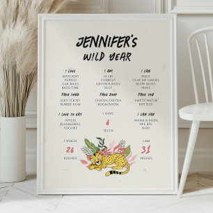 Poster zum ersten Jahrestag - Wild One Gepard Baby