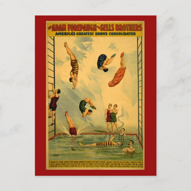 Poster zum Tauchen Postkarte (Vorderseite)