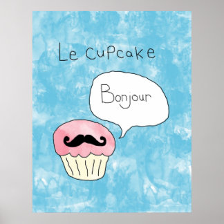 Poster zum Thema Cupcake - "Le Cupcake"