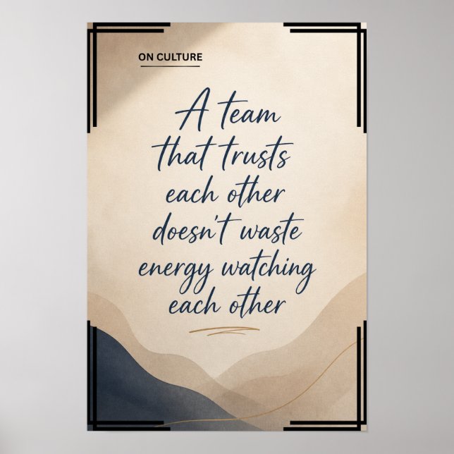 Poster zur Arbeitsplatzkultur (Vorne)