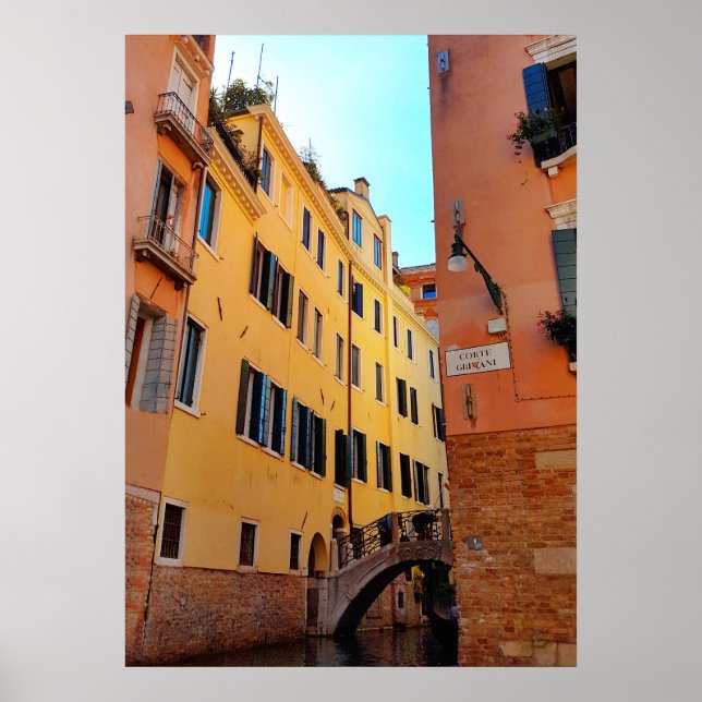 Poster zur Architektur der Brücke von Venedig (Vorne)