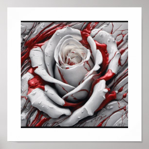 Poster zur rote Rose von Weißblut
