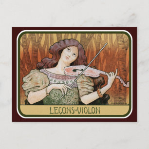 Postercard: Violinunterricht von Paul Berthon Postkarte